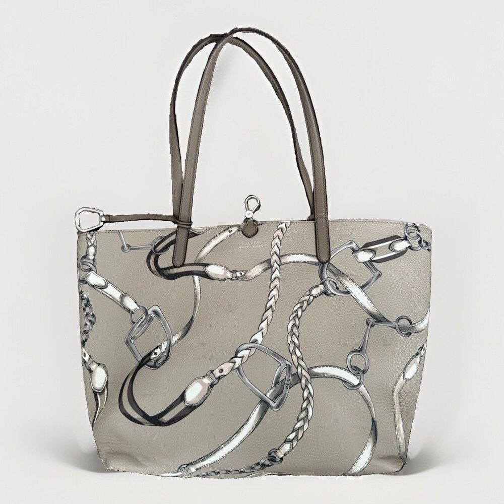 Lauren Ralph Lauren Merrimack Reversible Equestrian Large Tote Bag